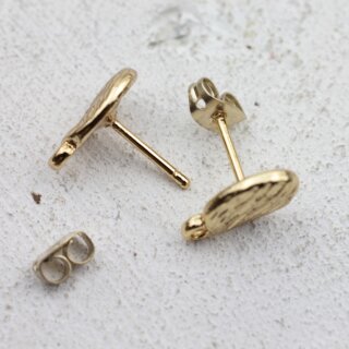1 Paar Ohrstecker Zubehr 8 x13 mm gold