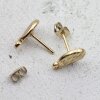 1 Paar Ohrstecker Zubehör 8 x13 mm gold