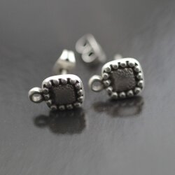 5 Pairs Earring Post 8 x11 mm