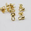 5 Pairs Earring Findings, Ear Posts with Loop, 9x5 mm