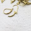 10 Pairs Raw Brass Lever Back With Tear Drop Earring Finding