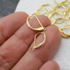 10 Pairs Raw Brass Lever Back With Tear Drop Earring Finding