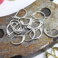 10 Pairs Raw Brass Lever Back With Tear Drop Earring Finding