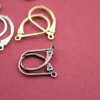 10 Pairs Raw Brass Lever Back With Tear Drop Earring Finding