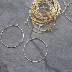 10 Pairs 34 mm Earring Hoops, Hoop Ear Wire, Hoops, lightweight hoops