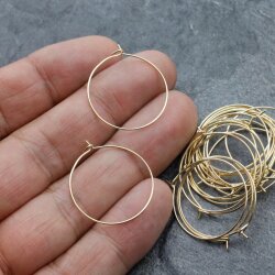 10 Pairs 34 mm Earring Hoops, Hoop Ear Wire, Hoops, lightweight hoops