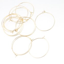 10 Pairs 34 mm Earring Hoops, Hoop Ear Wire, Hoops, lightweight hoops