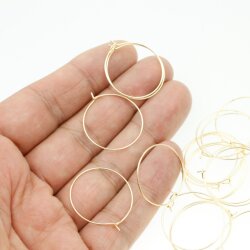 10 Pairs 34 mm Earring Hoops, Hoop Ear Wire, Hoops, lightweight hoops