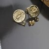 Ohrstecker Rohlinge mit Öse, Ohrstecker Zubehör 15 mm, gold