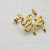 Snake stud earrings, gold