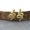 Snake stud earrings, mattgold