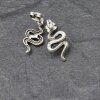 5 Pairs Snake stud earrings, antique silver