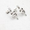 5 Pairs Snake stud earrings, antique silver