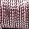 1 m PurpleTwilight, Braided Leather Cord 4 mm