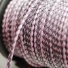 1 m PurpleTwilight, Braided Leather Cord 4 mm