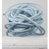 1 m Aqua Blue, Braided Leather Cord 4 mm