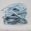 1 m Aqua Blue, Braided Leather Cord 4 mm