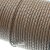 1 m Copper Brown, Braided Leather Cord 4 mm