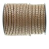 1 m Copper Brown, Braided Leather Cord 4 mm