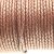 1 m Metallic Copper, Braided Leather Cord 4 mm