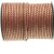 1 m Metallic Copper, Lederband rund geflochten 4 mm