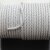 1 m White, Braided Leather Cord 4 mm