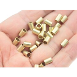 100 Raw Brass Tube, (7x5mm)