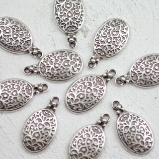 10 Florale Ornamente Anhnger Charms