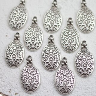 10 Florale Ornamente Anhnger Charms