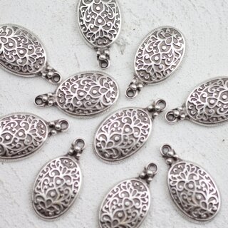 10 Florale Ornamente Anhnger Charms