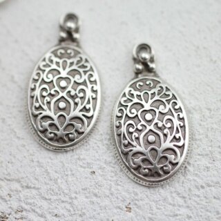 10 Florale Ornamente Anhnger Charms