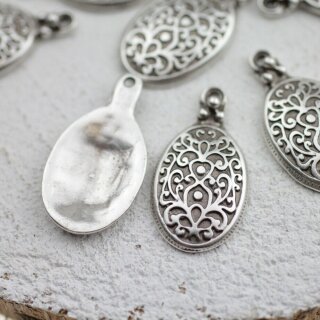 10 Florale Ornamente Anhnger Charms