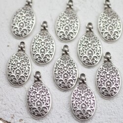 10 floral Fancywork, ornament Charms Pendant