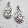 10 Florale Ornamente Anhänger Charms