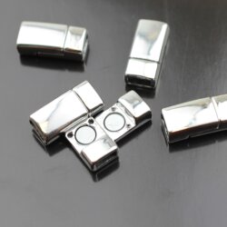 1 Magnetverschluss 17x7 mm Ø 5x2 mm Silber