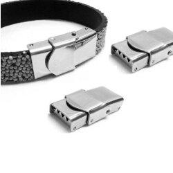 1 Stainless Steel Leather Cord Clasp 25*15 mm  (Ø...