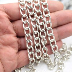 1 m Metal Curb extension Chain13x8 mm antique silver