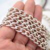 1 m Metal Curb extension Chain13x8 mm antique silver