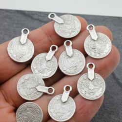 10 Coin Charms Pendants 24*18 mm