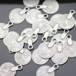 10 Coin Charms Pendants 24*18 mm