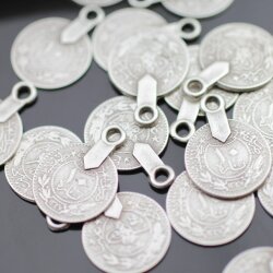 10 Coin Charms Pendants 24*18 mm