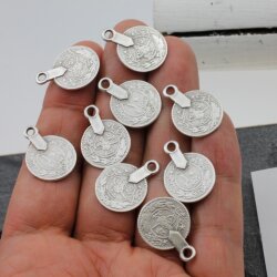 10 Coin Charms Pendants 24*18 mm