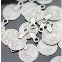 10 Coin Charms Pendants 24*18 mm