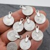 10 Coin Charms Pendants 24*18 mm