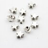 10 Silver Star Beads, Metal Spacer Beads 11 mm (Ø 2  mm)