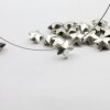 10 Silver Star Beads, Metal Spacer Beads 11 mm (Ø 2  mm)