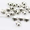 10 Silver Star Beads, Metal Spacer Beads 11 mm (Ø 2  mm)