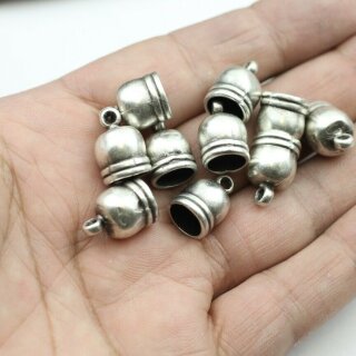 10 Schmuckzubehr Endkappen 17*11 mm ( 9 mm)