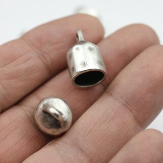 5 Schmuckzubehr Endkappen 19*12 mm ( 9 mm)