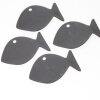 5 Fish Pendants Matt Black